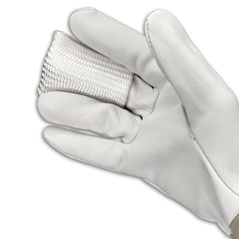 2Pcs TIG Welding Finger Heat Shield Weld Protection Gloves Glass Fiber
