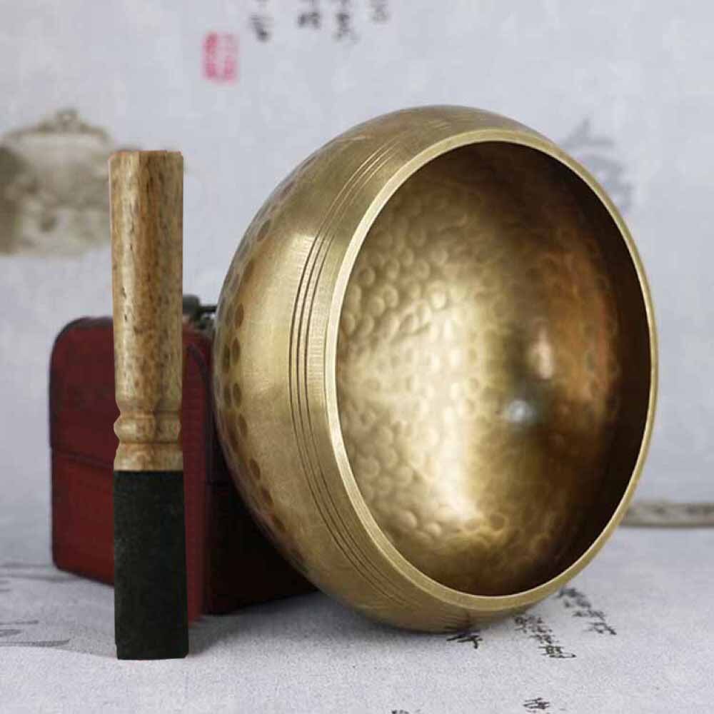 Tibetan Singing Bowl Set Buddha Sound Bowl Nepal Handmade Meditation Chanting Bowl for Healing and Mindfulness