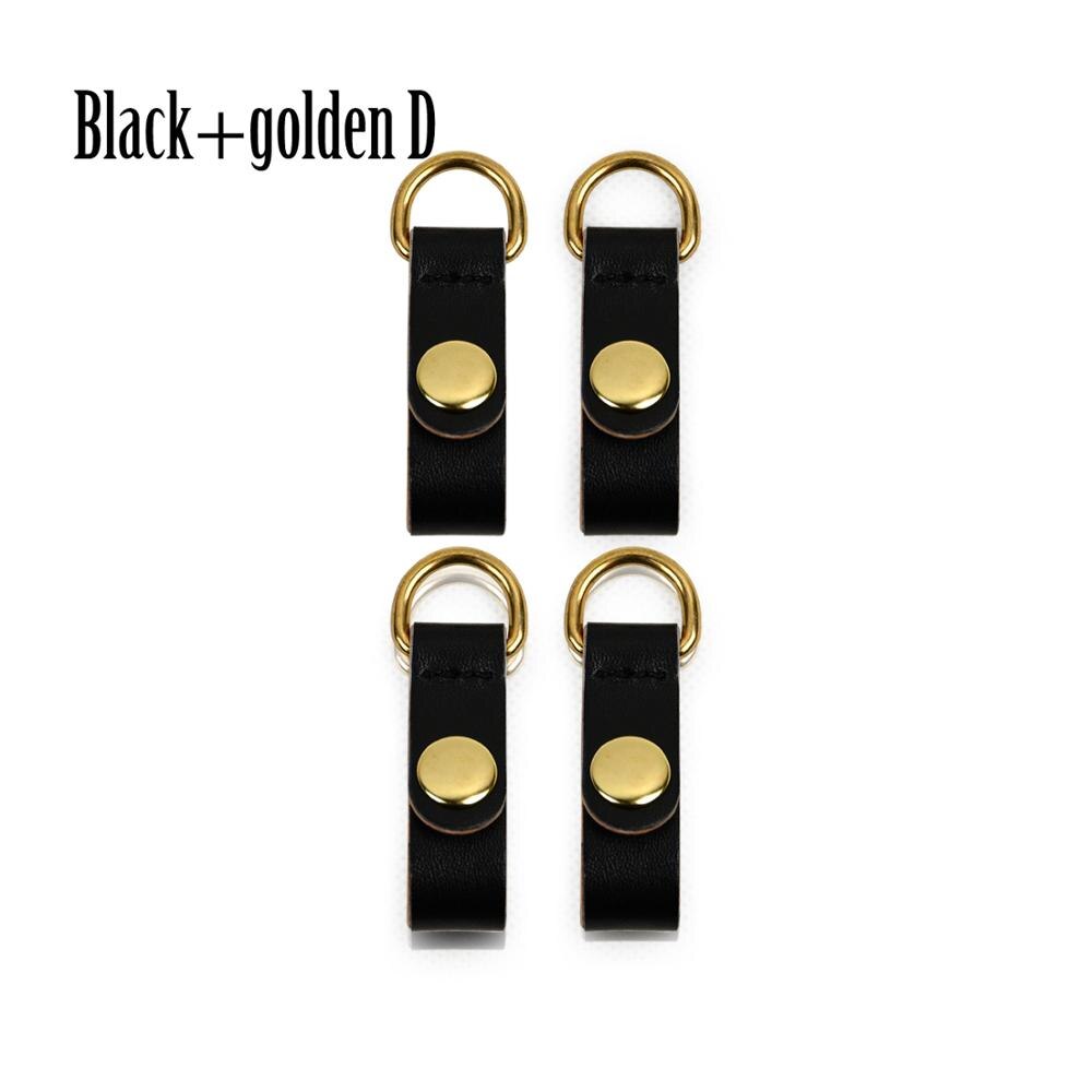 TANQU colorful 2 Pair 4 piece Clip Closure Attachment for Obag Faux Leather Strap Hook Clip for Opocket O bag: black golden D