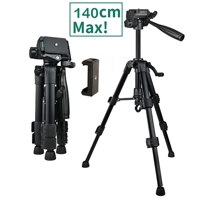 210Cm Statief Hoogte Zware Dury Camera Statief Tripod Tripode Trípode Draagbare Professionele Aluminium Pan Hoofd Voor Dslr Telefoon Ring Licht: WIT