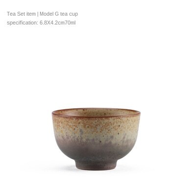 Japansk stil farverig ovn bagt keramisk kung fu te sæt kop grov keramik tekop keramisk kop mester kop enkelt kop tekopper: G