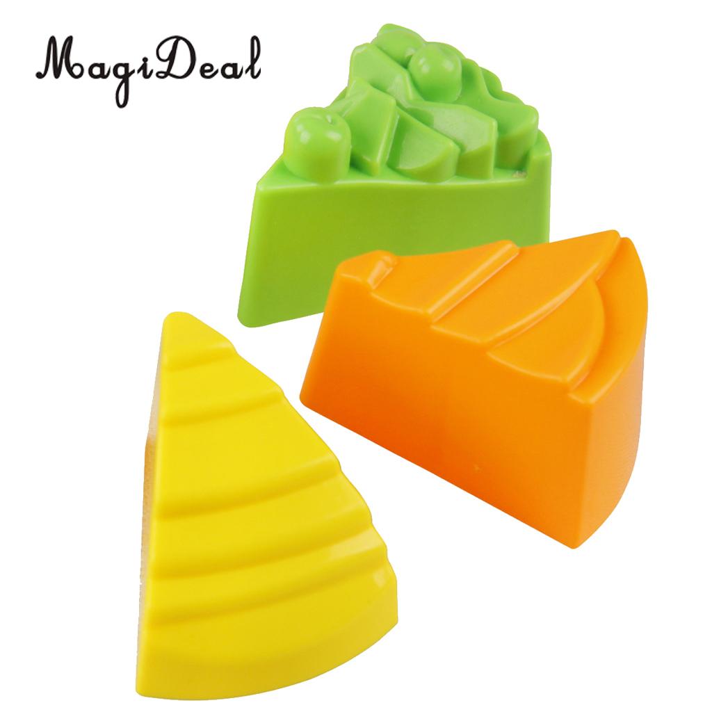 MagiDeal 6Stck Kunststoff Kuchen bilden Sand Lehm bilden Strand Garten Park drinnen Spielzeug für freundlicher Hand-Auge-koordination intelligenz 4x5cm