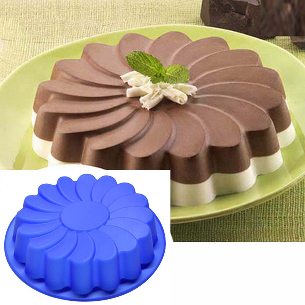 Silicone Large Flower Cake Mould Chocolate Soap Candy Jelly Mold Baking Pan silicone molds cake decorating #1: Default Title