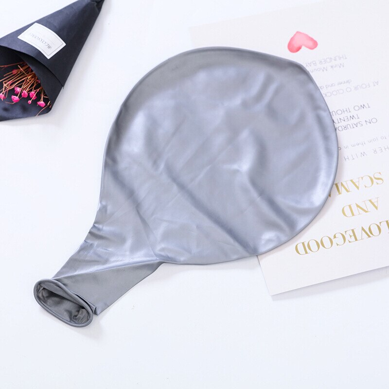 1 Pcs 36 Inch Kleurrijke Grote Latex Ballonnen Helium Inflable Blow Up Giant Ballon Bruiloft Verjaardag Ballon Decoratie: Silver