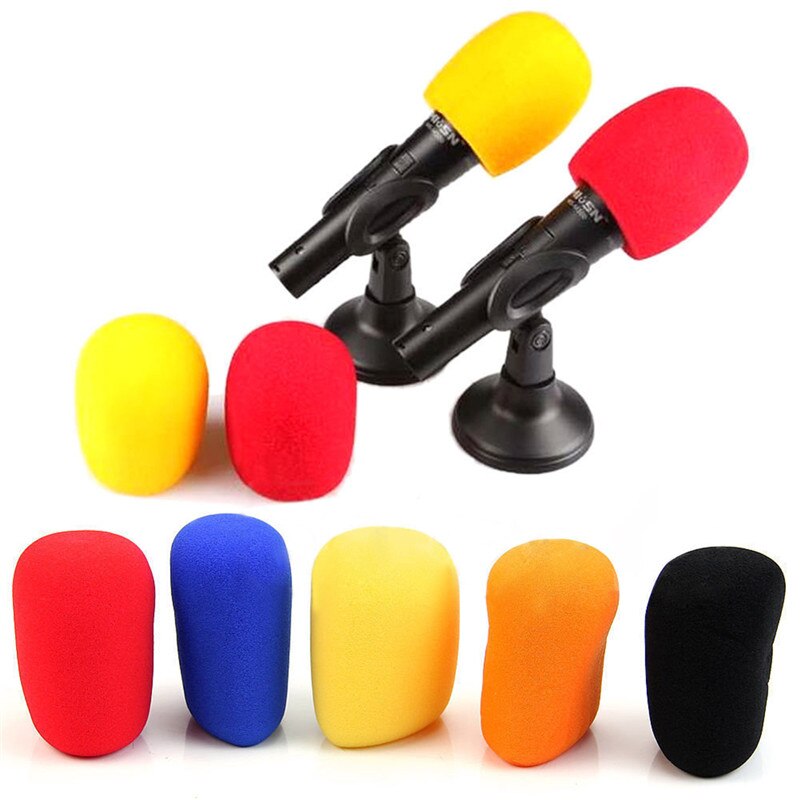 2 Stks/partij Pro Handheld Microfoon Foam Mic Cover Studio Voorruit Beschermende Grill Shield Zachte Spons Microfoon Cap