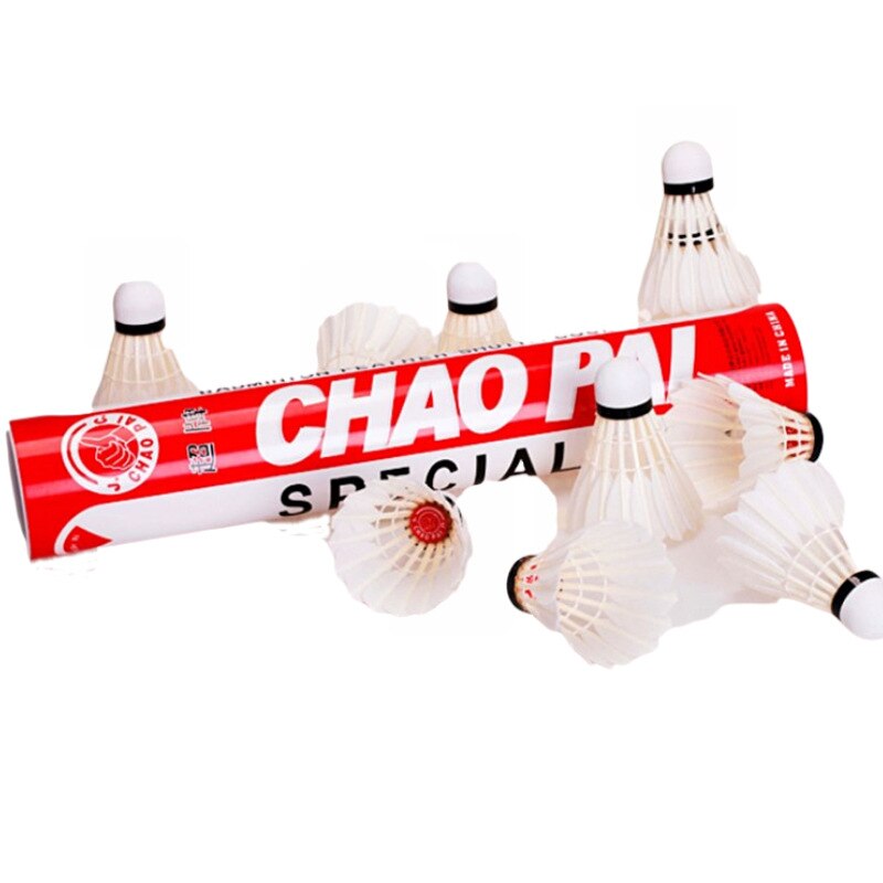 Shenzhen Chaopai Red chao yu Furry Ball 12 Shuttlecocks in Each Box Durable Junior High School Training Game Indoor Outdoor Shut: Default Title