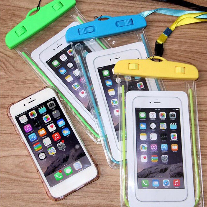 Outdoor Waterproof Phone Bag Luminous Universal Mobile Phone Case For iphone Swimming Surfing With Neck Strap