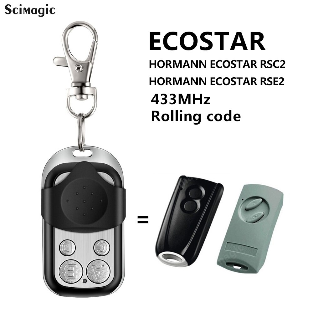 1 kpl ecostar 433 mhz rullaava koodi autotallin ohjauksen avaaja hormann ecostar rse 2 rsc 2 käsilähetin autotallin oven kauko -ohjain