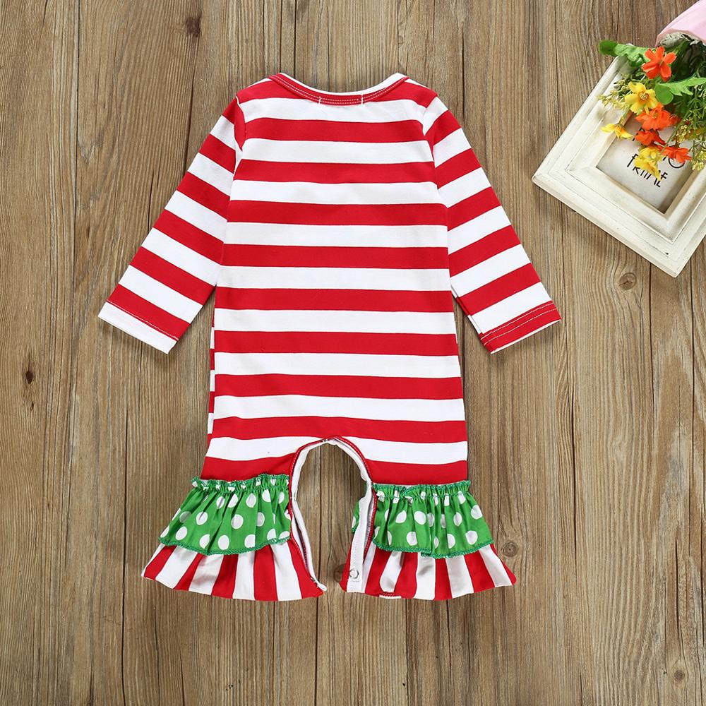 Born Baby Clothes Christmas Baby Boys Girls Infant Striped Christmas Deer Romper Jumpsuit Outfits Clothing babys costume 20
