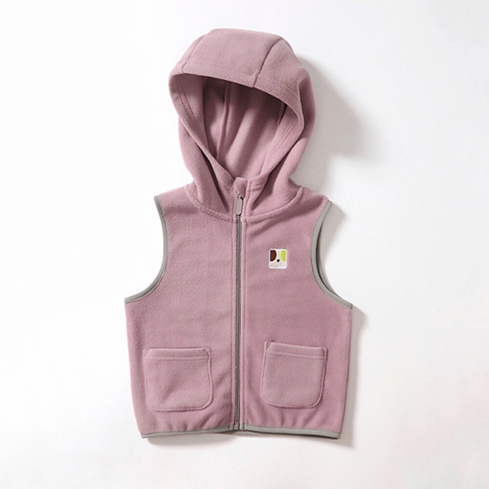 Kamizelka dziecięca dla chłopca dziewczynka dziecięca kamizelka polarowa bezrękawnik dziecięca bluza z kapturem maluch kamizelka chłopięca płaszcz wiosna jesień: purpurowy / 3T