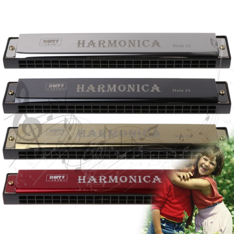 Professionele 24 Hole Harmonica Mond Metalen Orgel Voor Beginners D0LB