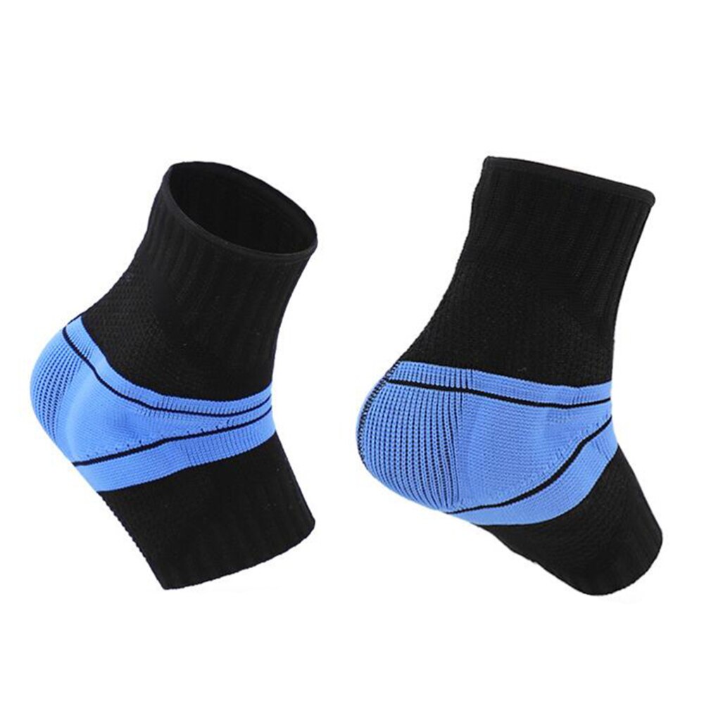 1Pc Nylon Sport Enkel Ondersteuning Elastische Rekbare Ankle Brace Met Siliconen Pad Voor Oefening Basketbal Verstuiking (Zwart,)
