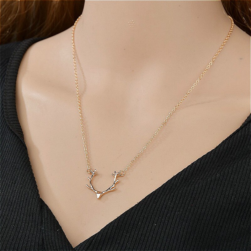 Tiny Heart Dainty Rose Golden Color Choker Necklace For Women Pendant Jewelry Accessories