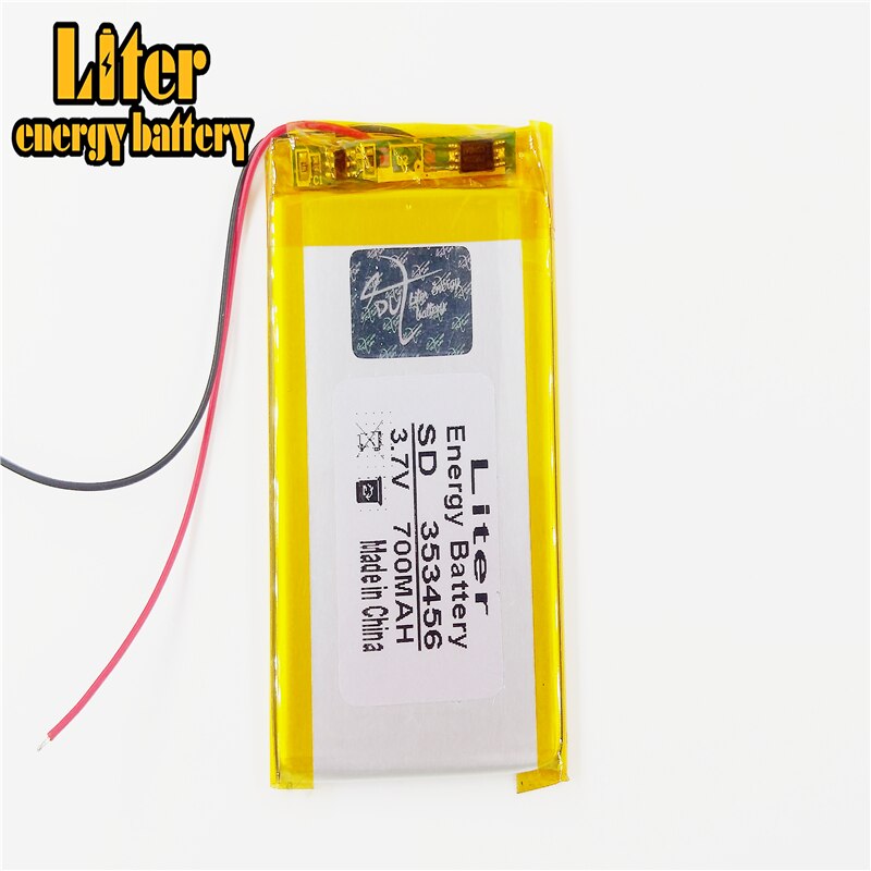 353456 3.7V 700mah batterie au Lithium polymère avec panneau de Protection pour produits numériques Bluetooth GSP