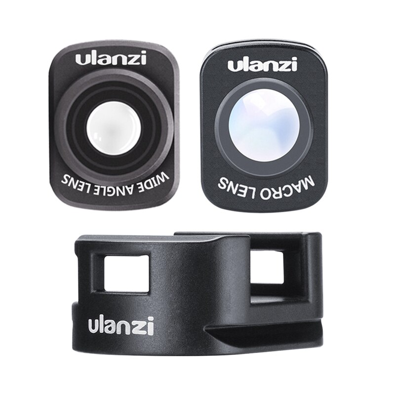 Ulanzi 1 Set Op-5 Op-6 Groothoek Macro Lens Voor Dji Osmo Pocket 10X Hd 4K Macro Lens Gimbal accessoires Netic Lenzen & 1Pcs