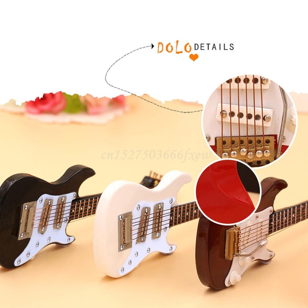 10 Cm Miniatuur Elektrische Gitaar Replica Met Doos Stand Muziekinstrument Model