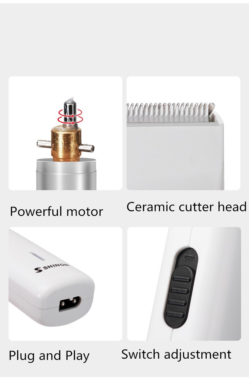 Hondentrimmer, dierenverzorging met elektrische nagelknipper, kattenknipper, scheerapparaat, schaar, tondeuse 110-240v