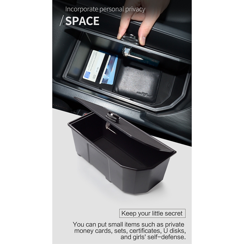 AU05 -Car Security Safe Lock Password Keyless Box Armrest Storage Accessories Fit for Toyota CAMRY -: Default Title