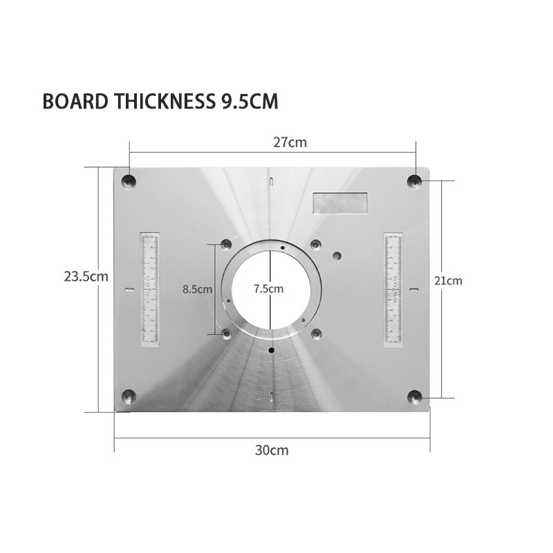 Bois rainurage bois fraisage Guide multifonction en aluminium routeur Table plaque d'insertion 300x235x95 Machine de découpage plaque rabattable