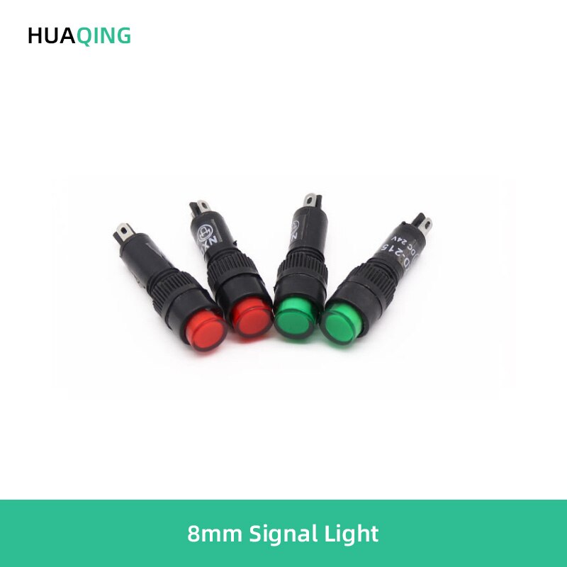 8mm signal LED power indicator 24V / 220V red signal light green indicator
