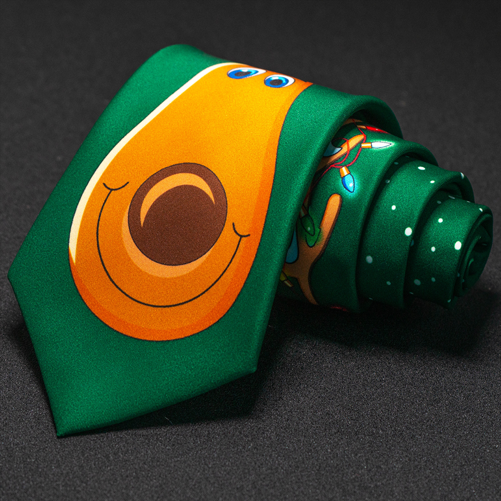 EASTEPIC Classic Print Neckties Fashionable Men's Ties Colorful Ties for Men Christmas Party Accessory Santa Claus: WHITE