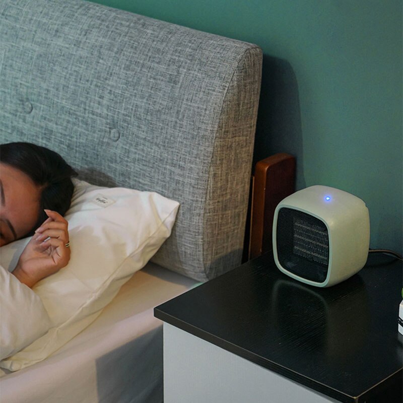 Mini Electric Heater with Negative Ions Purifying Air Low Noise Power Saving Warm Heating Office Heaters -US Plug