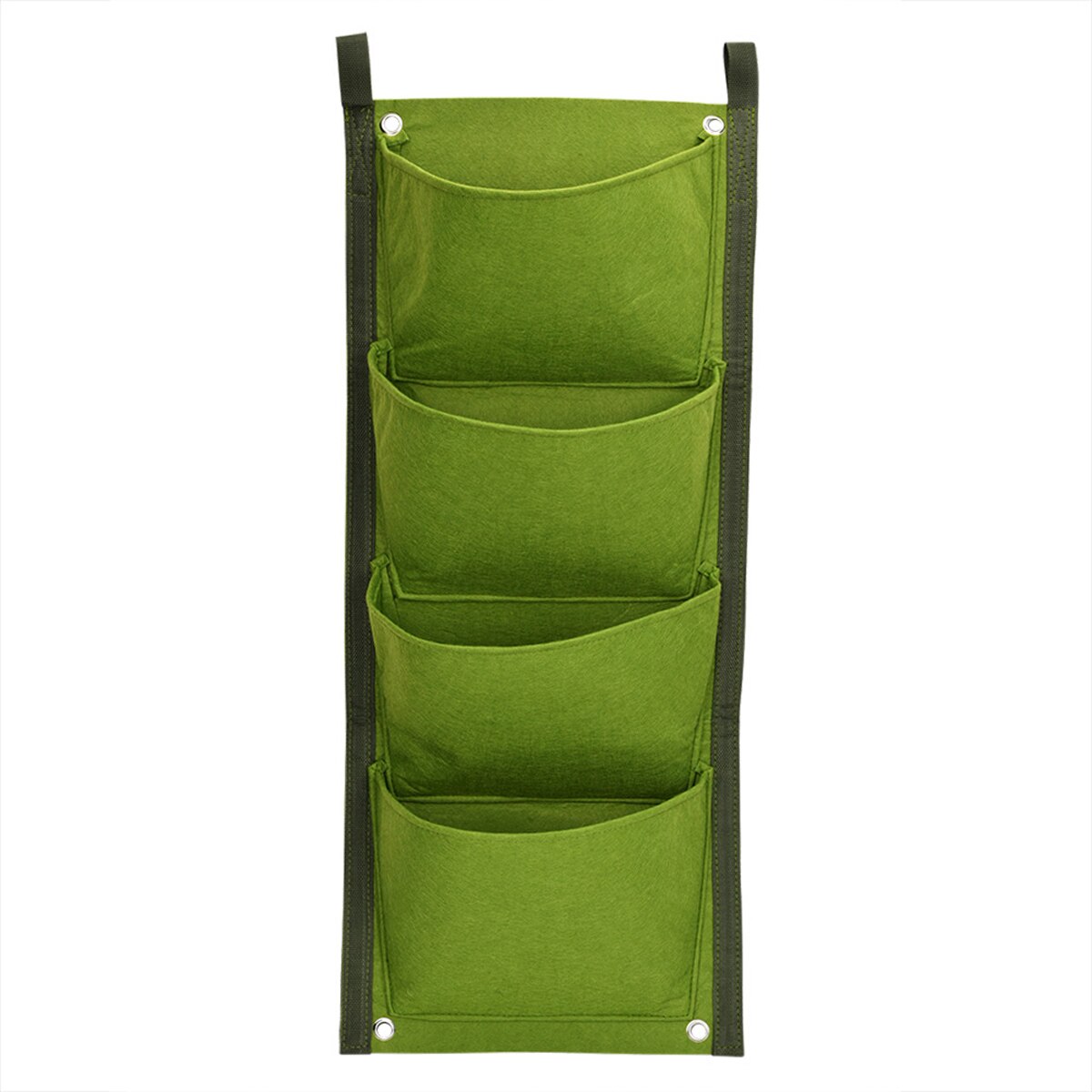 Green Vertical Garden Planter Wall-Mounted Planting Flower Grow Bag 4 Pocket Vegetable Living Garden Home Supplies 70*30cm