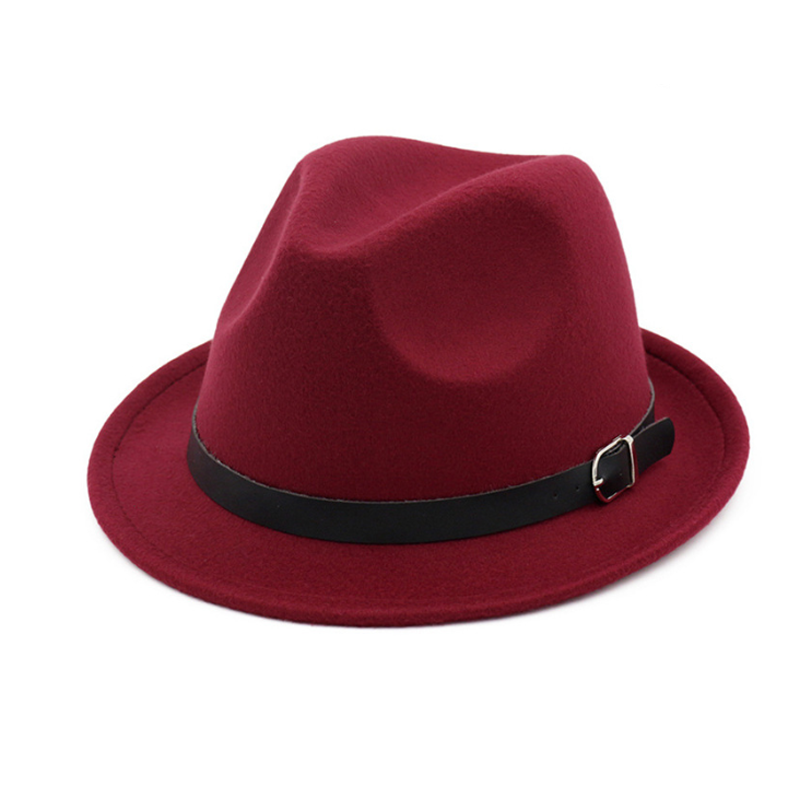 Classic Felt Jazz Fedoras Hats Large Brim Cloche Cowboy Panama for Women Men Black Red Trilby Derby Bowler & Top Hat: 5