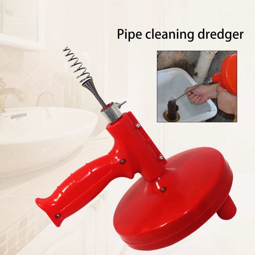 5M Drain Cleaner Cable Snake Plumbing Sink Cleaner Bathroom Bathtub Drain Toilet Dredge Pipes Sewer Filter Sink Cleaning Clog