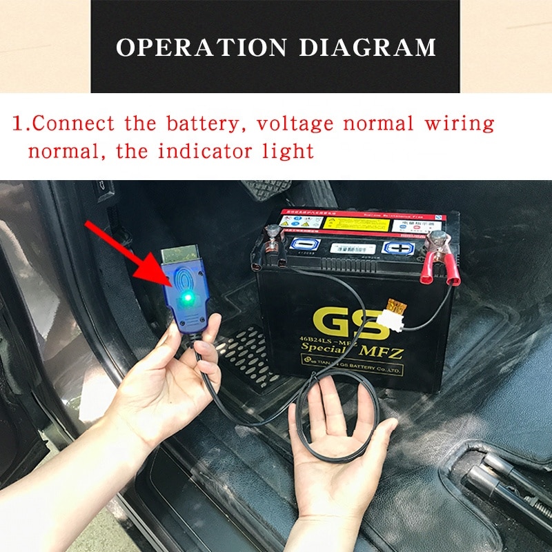 Bil obd nødstrømforsyningsledning computer slukker for hukommelse obd nødstrømforsyningslinje udskiftningsbatteri konstant