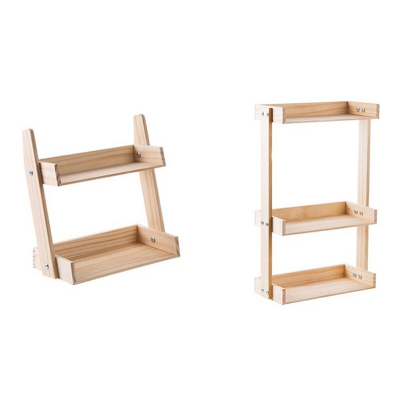 Hout Kruidenrek Keuken Multifunctionele Aanrecht Kruiden Opbergdoos Rack Multi-layer Kruiderij Holder Retail