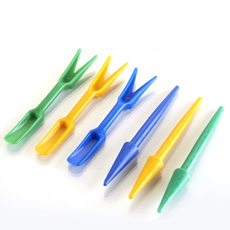 2pcs Garden Plastic Seed Widger Seedlings Dibber Transplanting Planting Tools Seeds Device Seedlings Dibber Random Color
