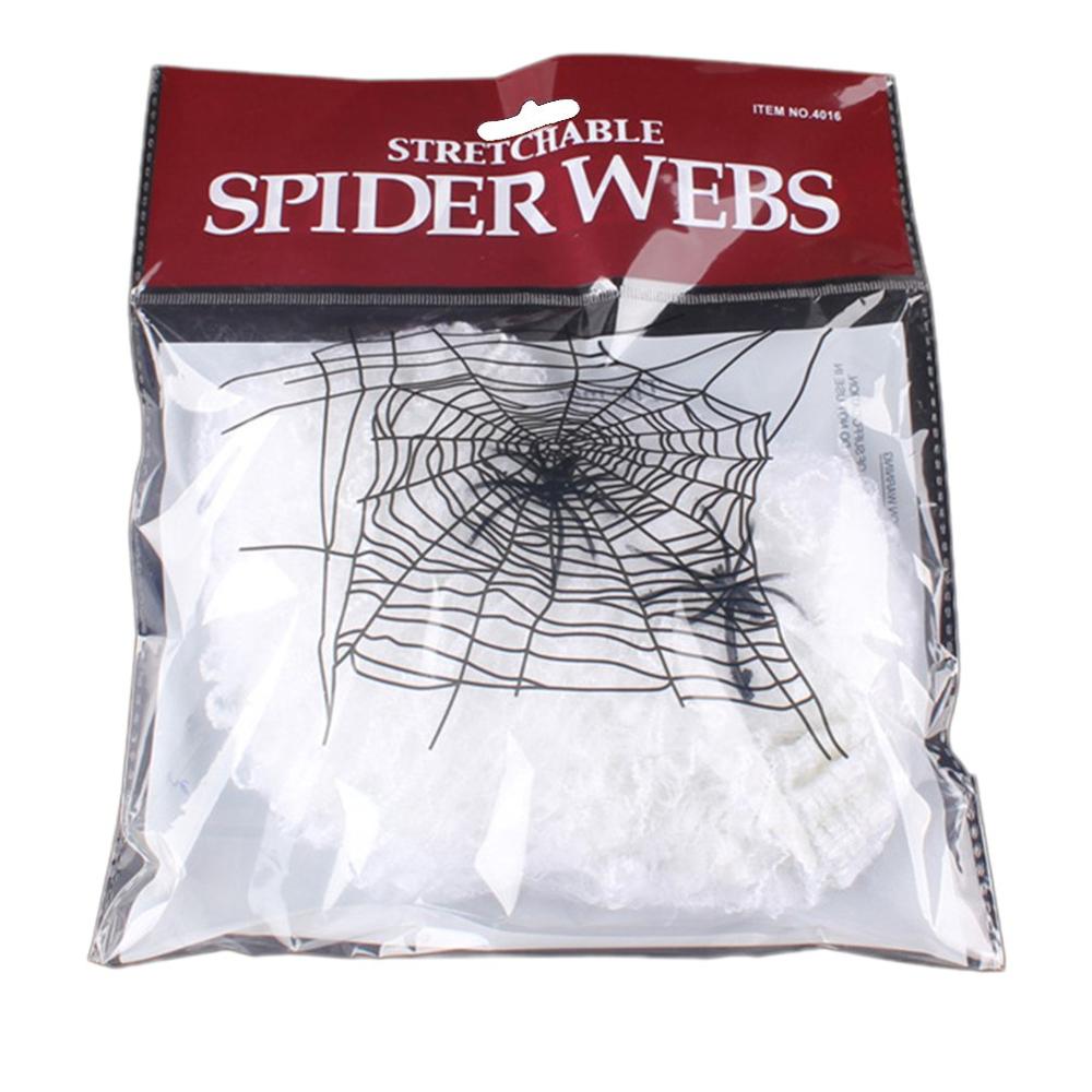Halloween Scary Stretchy Spider Web Cobweb With Spider for Bar Haunted House Arranged Decor Halloween Party Decoration Supplies