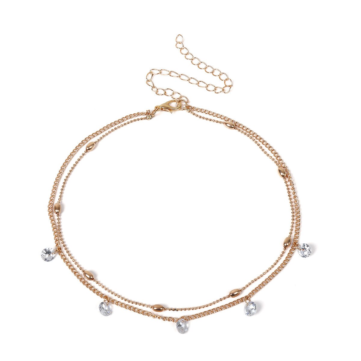 2020 nova cor de prata ouro colar pingentes torques para mulheres lua longa laços veludo moda jóias: L