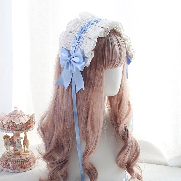 Japonais doux soeur Lolita blanc casque de dentelle bandeau fée soeur bandeau de cheveux sauvage doux soeur Lolita petits cheveux KC