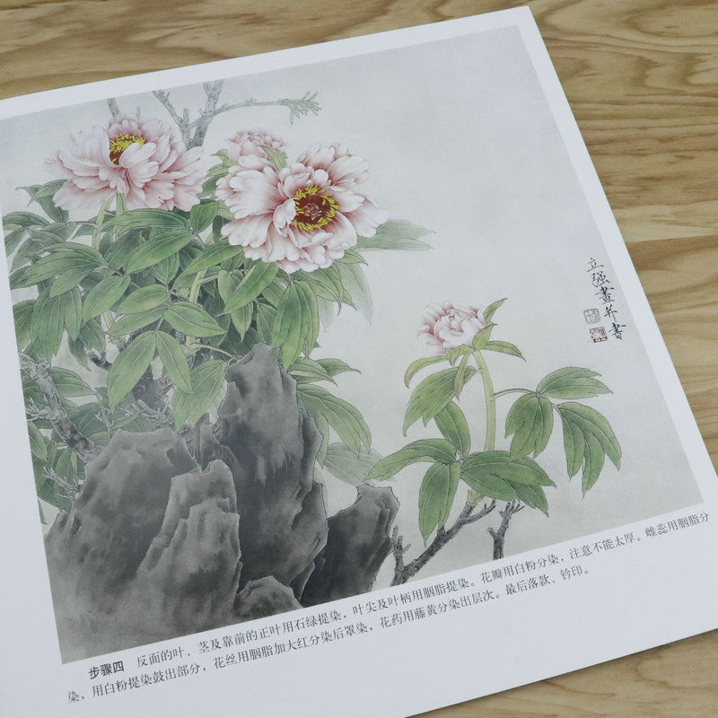 Traditional Chinese Painting Peony Technique Tutorial Paeonia Plum Blossom Freehand Painting Landscape Characters Practice Book