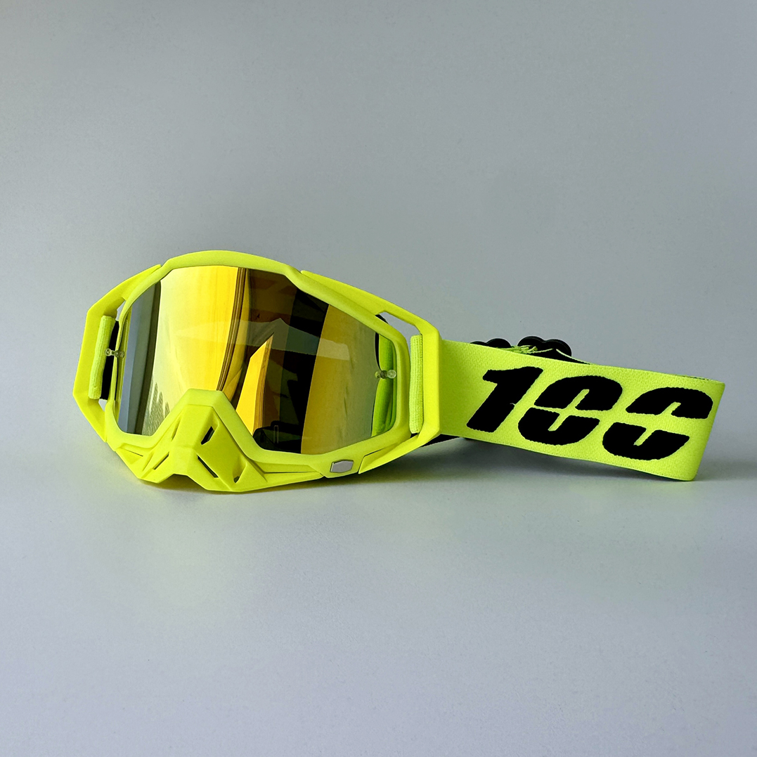 100 Motocross-Brille, HD-Linse, Motorrad-Antibeschlag-Brille, Sport, winddicht, schützt Reiten, Männer und Frauen, Moto, MX, MTB-Sonnenbrille: Grau