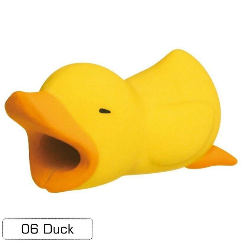 1 pièces Animal câble couverture protecteur pour Iphone Protege câble copains bande dessinée câble couverture Kabel Diertjes support de téléphone accessoire: duck