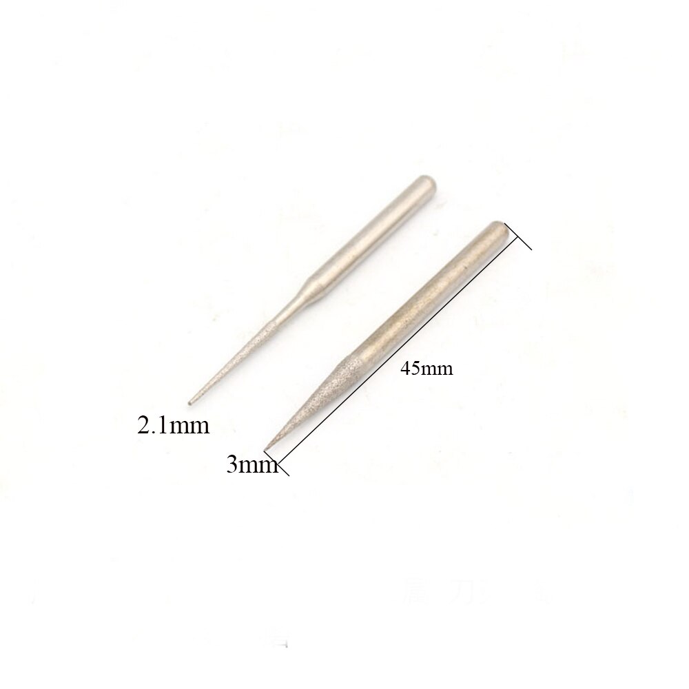 Brocas de diamante para herramienta de grabado de vidrio Dremel, puntas de pulido de 5/10/3mm, 1/2,1 Uds.