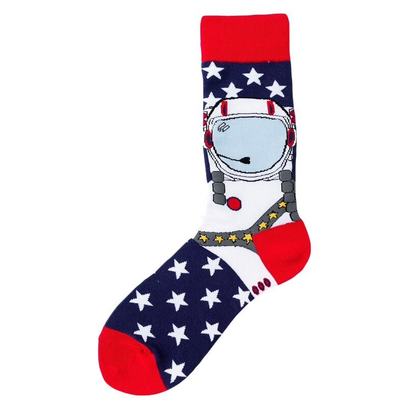 1 paar Katoenen Sokken Streetwear Hip Hop Crew Sokken Harajuku Funky Leuke Cartoon Warm Sport Sokken