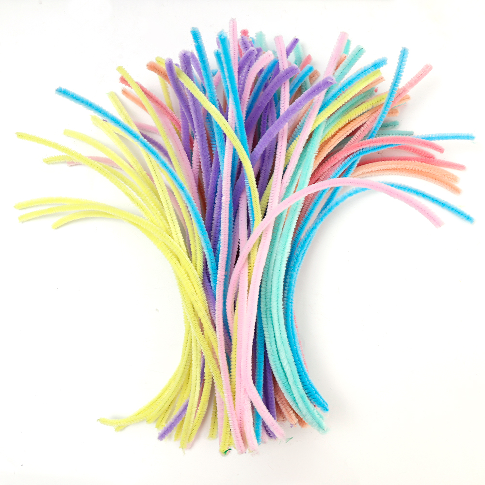 100/10pcs Colorful Plush Twister Stick Toys DIY Handmade Flower Bouquet Material Pack Encryption Plush Twister Stick Puzzle Toys: Clear
