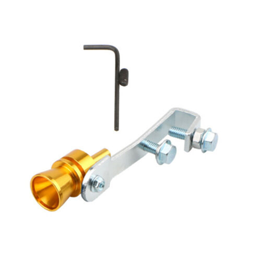 Car Oversized Exhaust Pipes Roar Loud Whistle Sound Maker Refit Turbine Tips: Gold