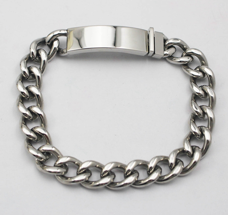 316L Rvs Id Armband 8.86 Inch Blank Tag Link Chain Bangle Armband