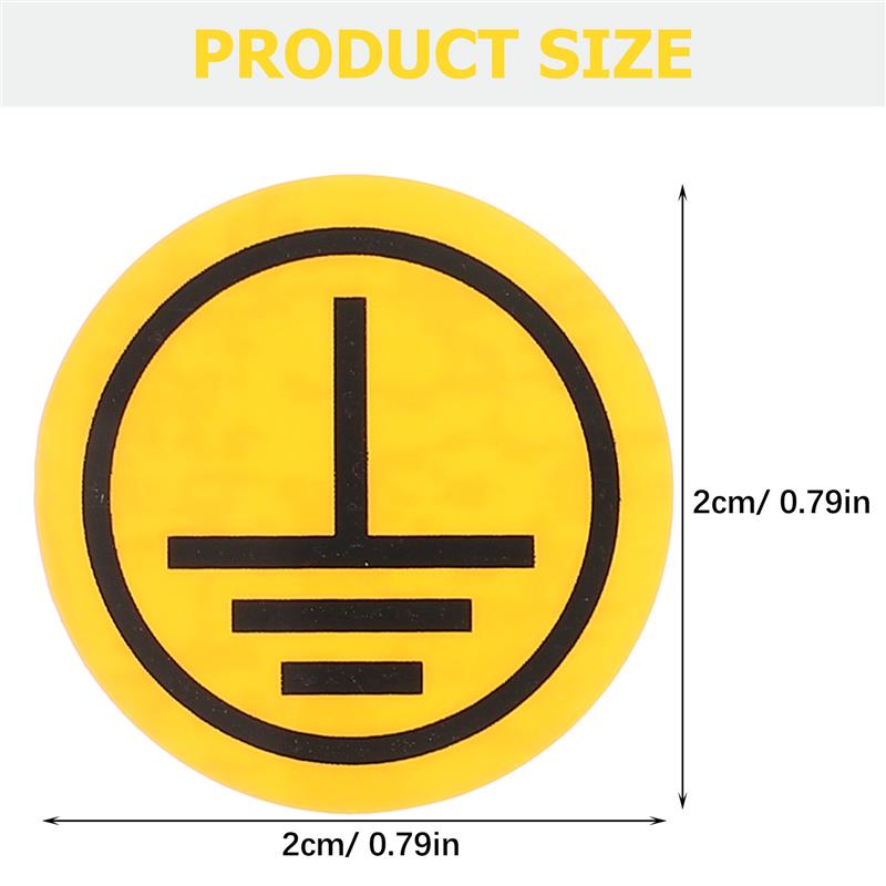 Aarding Symbool Stickers Bewegwijzering Sticker Synthetische Papieren Elektrische Labels Waarschuwing Elektrische Sticker Aarding Waarschuwingssticker