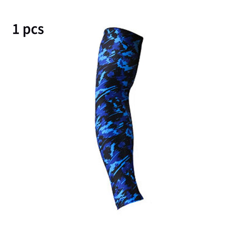 Unisex Arm Sleeve Basketball Tennis Compression Arm Warmers Cycling Arm Sleeve Outdoor Sport Elbow Protector Uv Protection Men: Blue 1 pcs / L