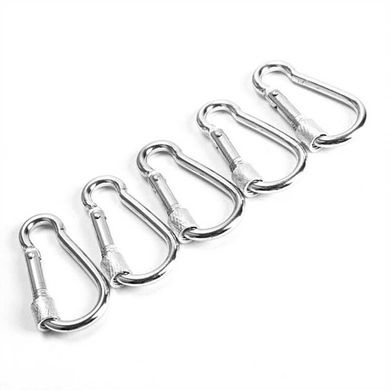 5 Stks/set Schroef Lock Karabijnhaak Karabijnhaak Aluminium Legering Clip Voor Outdoor Camping Wandelen Ed