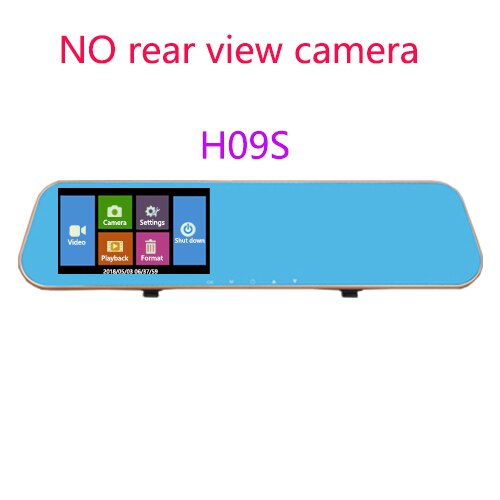Jiluxing Dash Cam 4.3 ''1080P Auto Dvr Spiegel Dual Lens Video Recorder Parking Monitor Auto Camera Achteruitrijcamera spiegel Auto Registrar: H09S one camera / With 32G Card