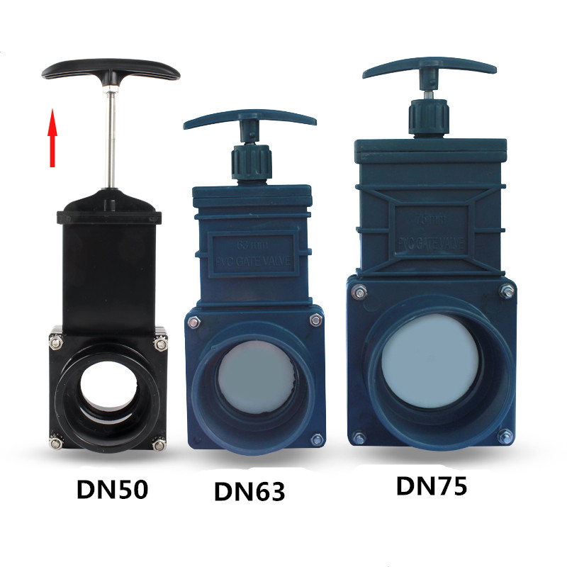 DN50 Camp drain valve sewage RV valve UPVC Caravan gate valve Flange and pull line with good corrosion and pressure resistance