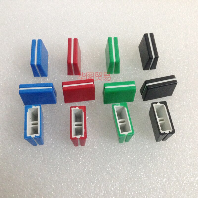 4 stks Voor PIONEER DJM-800 mixer potentiometer fader knop cap/gat 4mm platte sectie L20MM W9MM H15MM