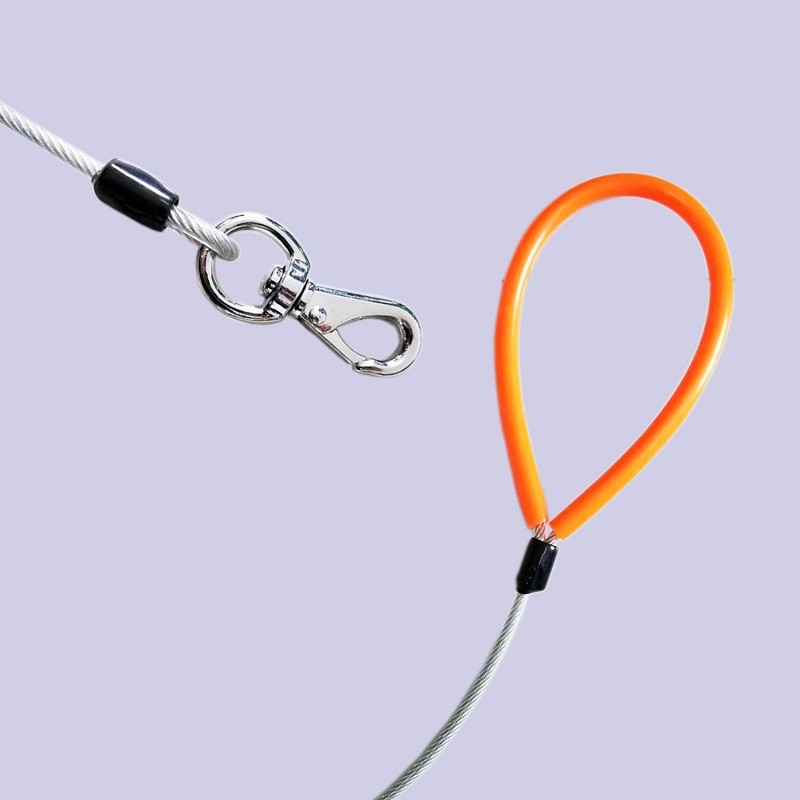 Correa de alambre antimordedura para perro, cadena de plomo de acero inoxidable para mascotas, correas de tracción para perros pequeños, medianos y grandes